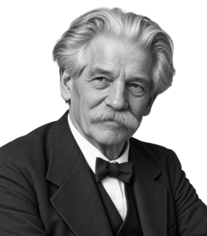 Ritratto in bianco e nero di Albert Schweitzer